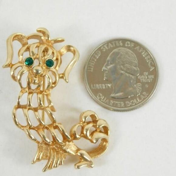 Vintage Avon Filigree Puppy Dog Brooch - Picture 1 of 4